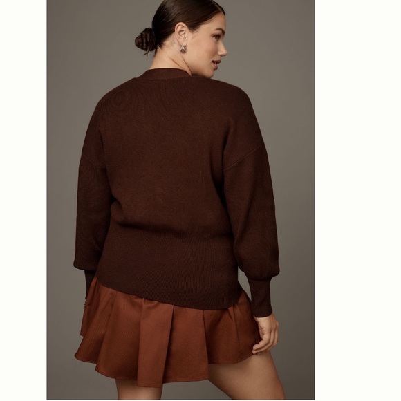 NWT Anthropologie Pilcro Slim Ribbed V-Neck Cardigan Sweater 2X - Picture 14 of 15